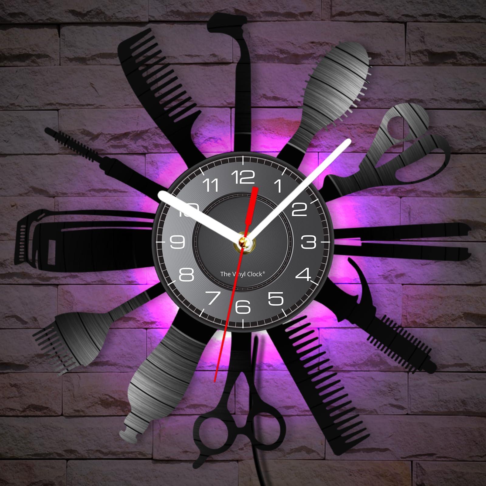 Amazon.com: Timethink 12 Inch Barber Equiment Tools Wall Clock